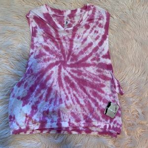FREE PEOPLE MOVEMENT PINK TIE DYE TANK TOP